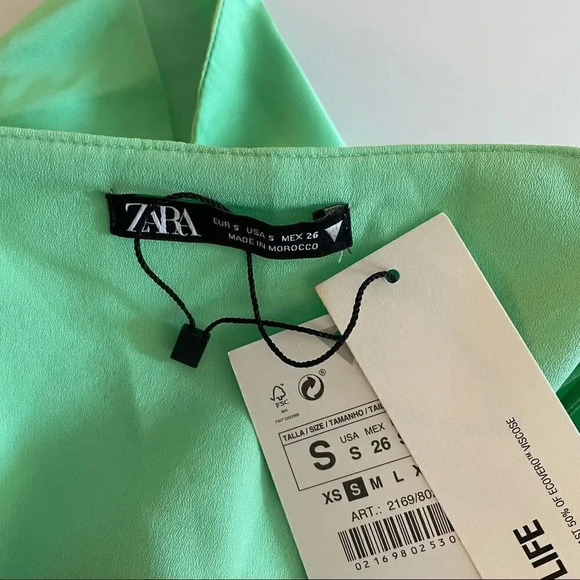 Zara SATIN EFFECT CROP TOP - Picture 14 of 16